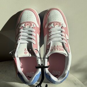 Hello Kitty Pink and White Lace-Up Shoes